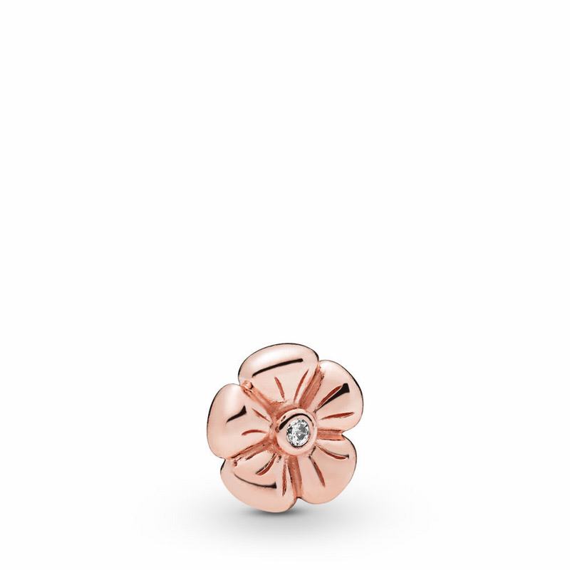 Pandora Classic Flower Petite Charm - Pandora Rose/Cubic Zirconia - Canada | DN8276GK